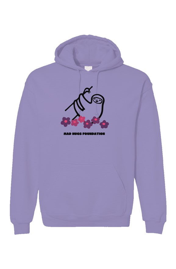 Sloth Hoodie - Pink Flowers