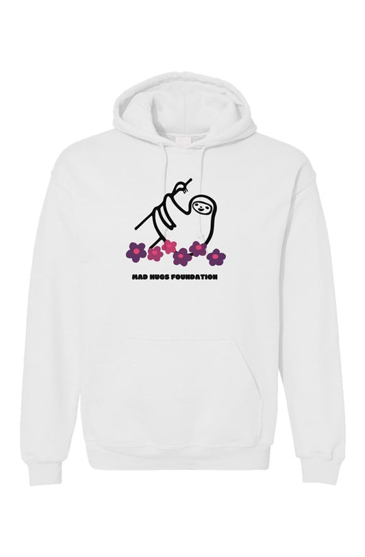 Sloth Hoodie - Pink Flowers